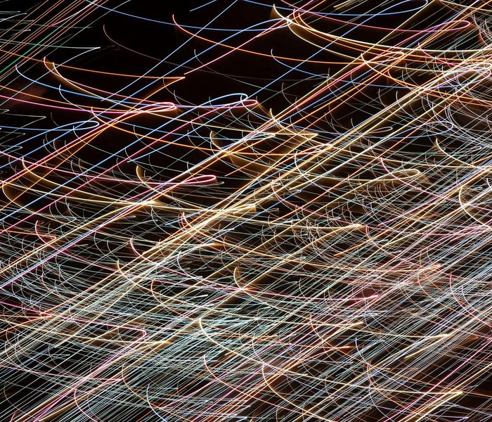 Vibrant lines showing energy flow and balance